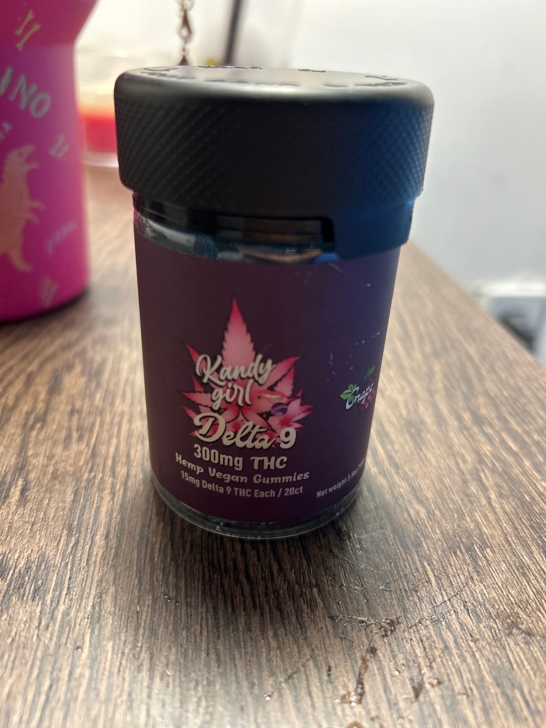 Customer photo review of Delta 9 THC Gummies Vegan Grape 300MG