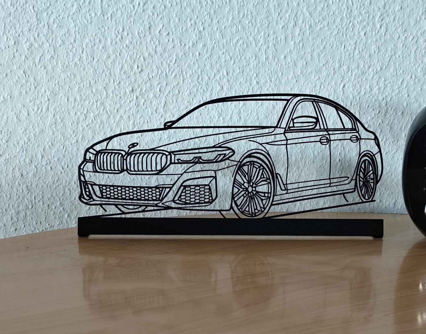 Customer photo review of Your Custom Car Standing Silhouette Metal Art