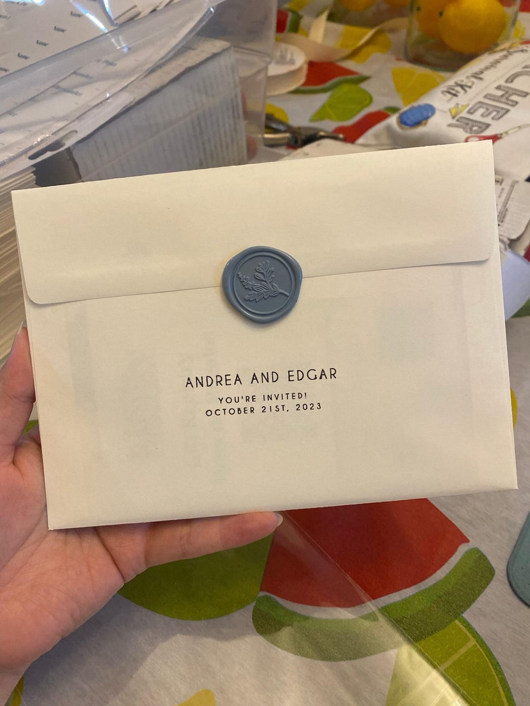Customer photo review of Modern return address stamp