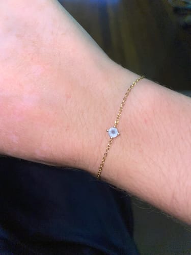 Customer photo review of Classic Birthstone Bracelet March