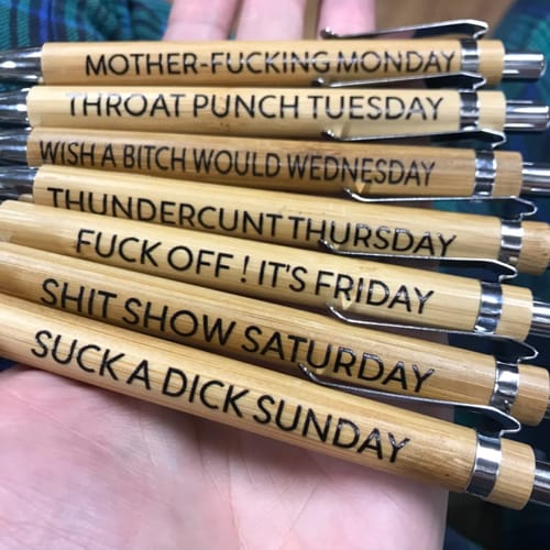 Customer photo review of 7-piece Set Bamboo Daily Sass Pens