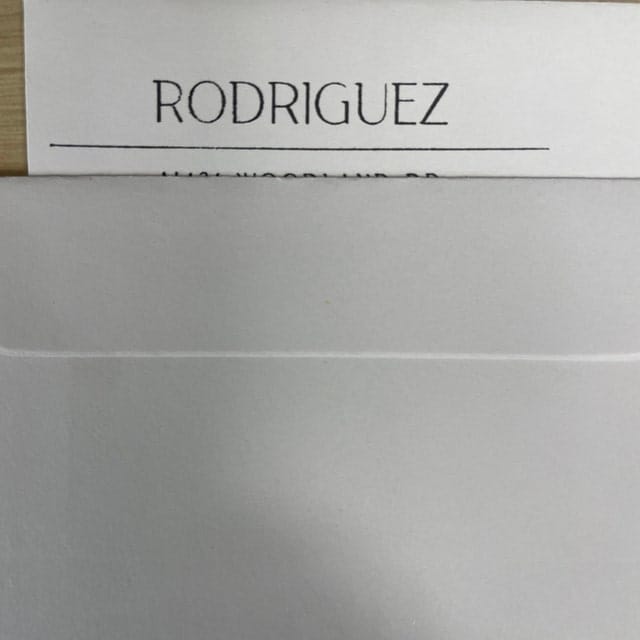 Customer photo review of Modern return address stamp