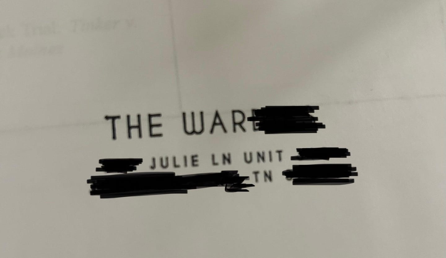 Customer photo review of Modern return address stamp