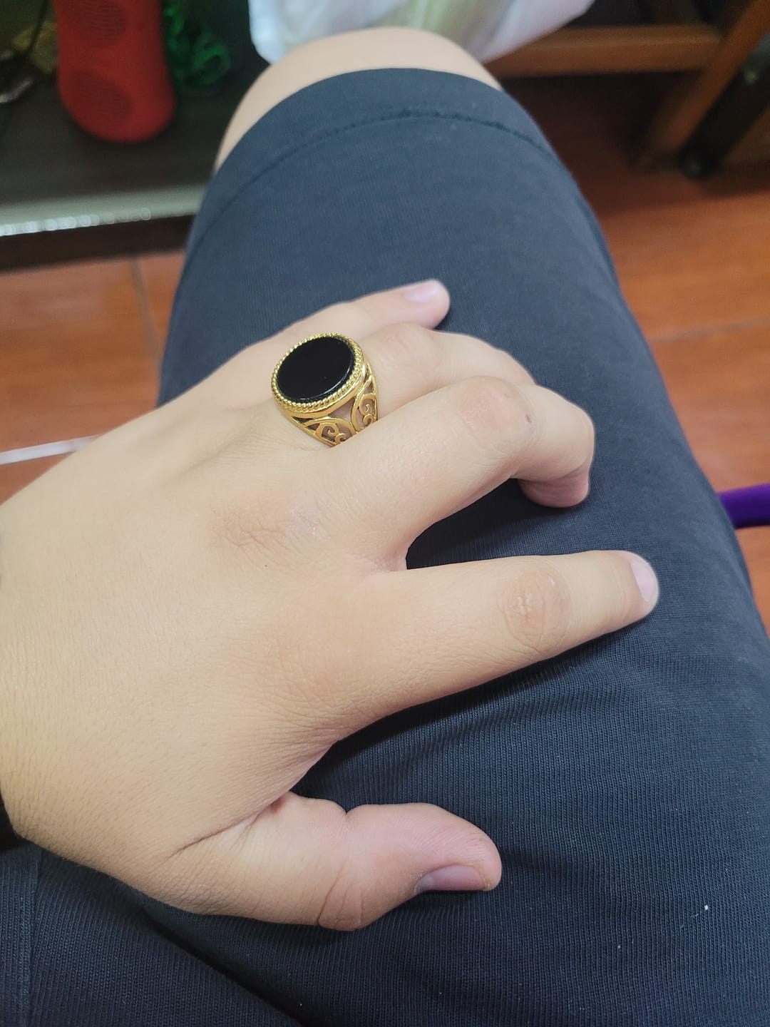 Customer photo review of Anillo Santo Grial Gold Electroplatinado Oro 18k