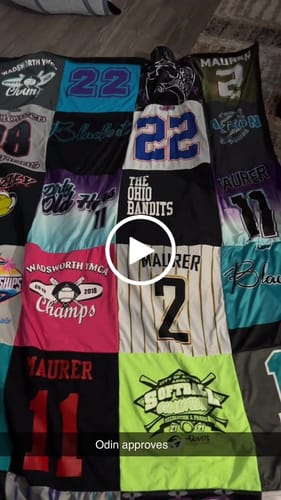 T-shirt quilt featuring the ohio bandits by Gaby from OH