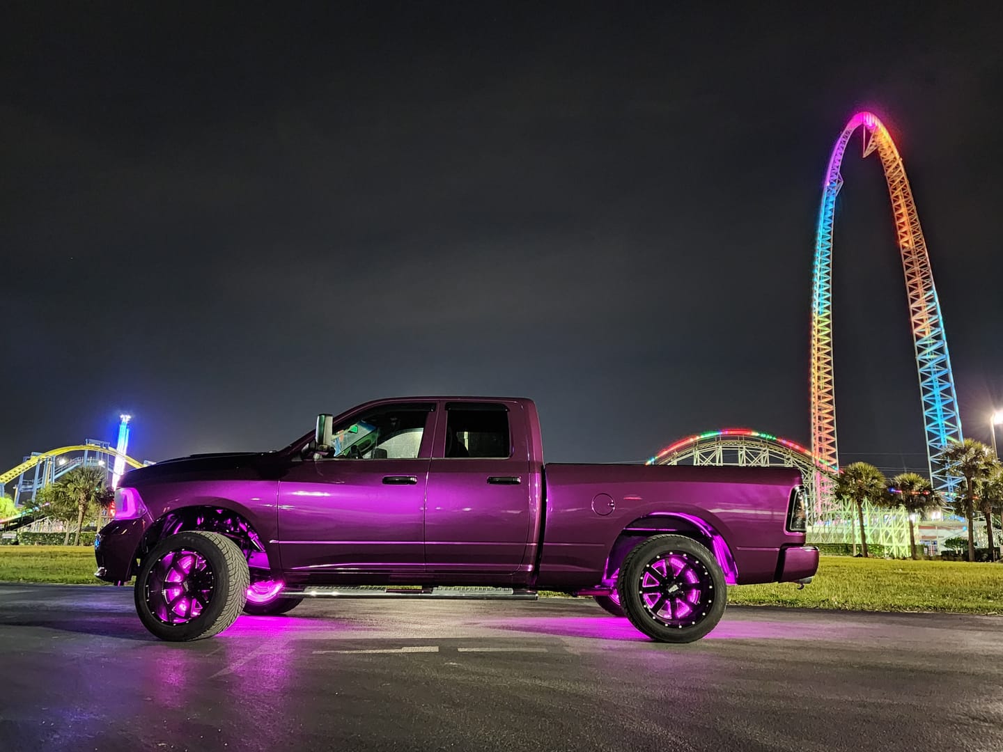 Customer photo review of Glossy Metallic Grape Purple Vinyl Wrap