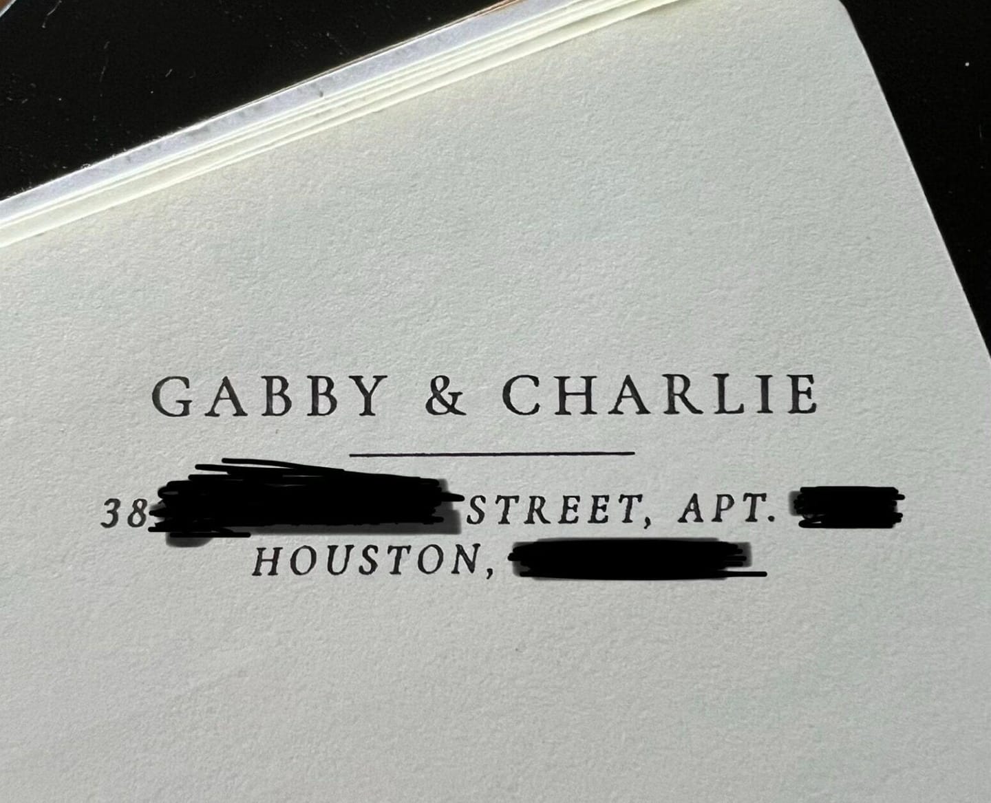 Customer photo review of Modern return address stamp