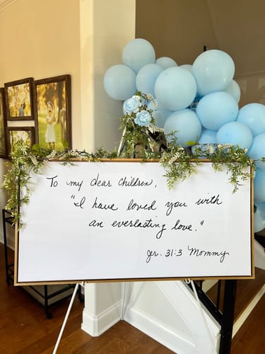 Customer photo review of Personalized Handwriting Sign of Loved Ones Actual Hand Written Note on Canvas