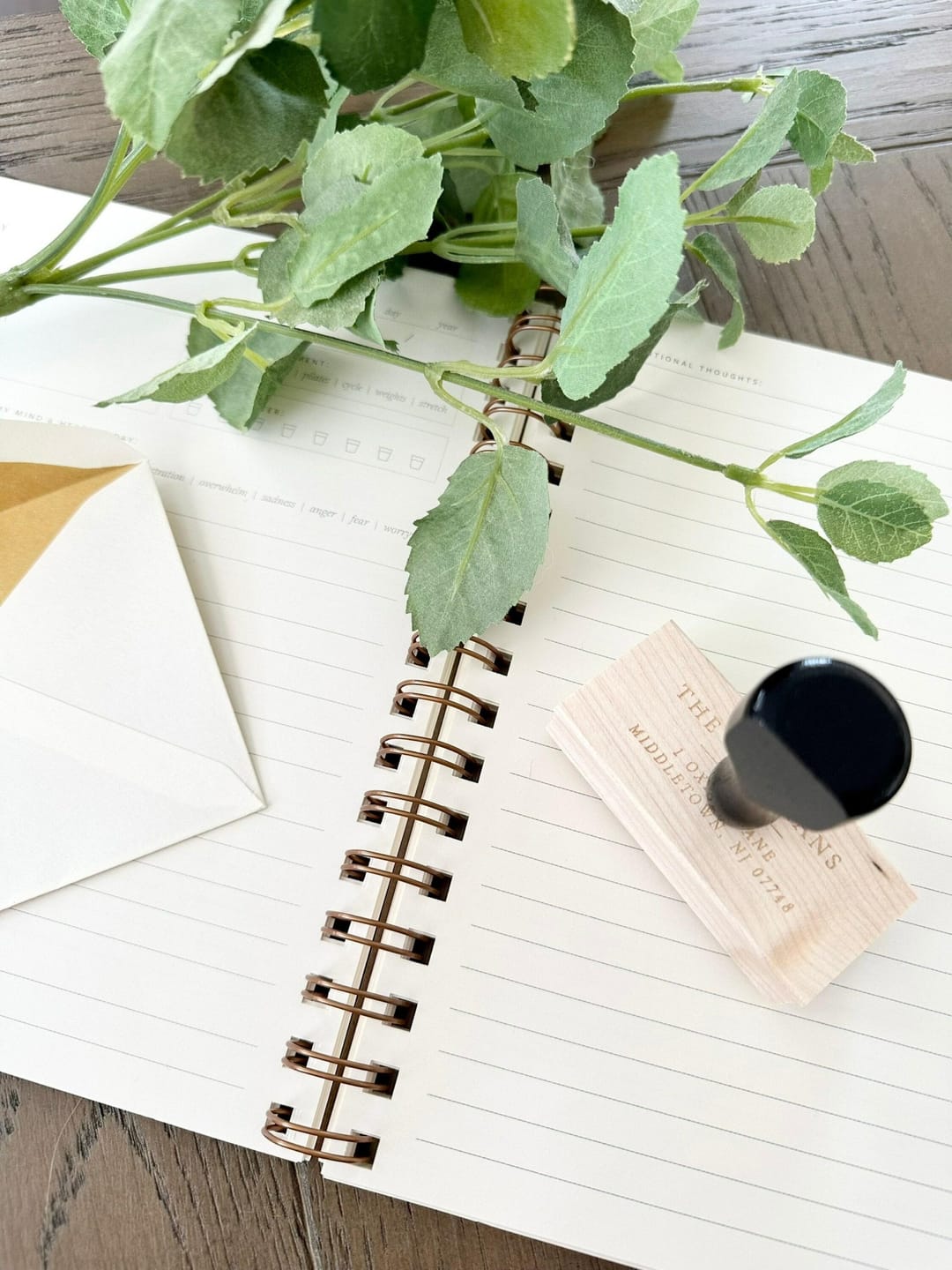 Customer photo review of Modern return address stamp