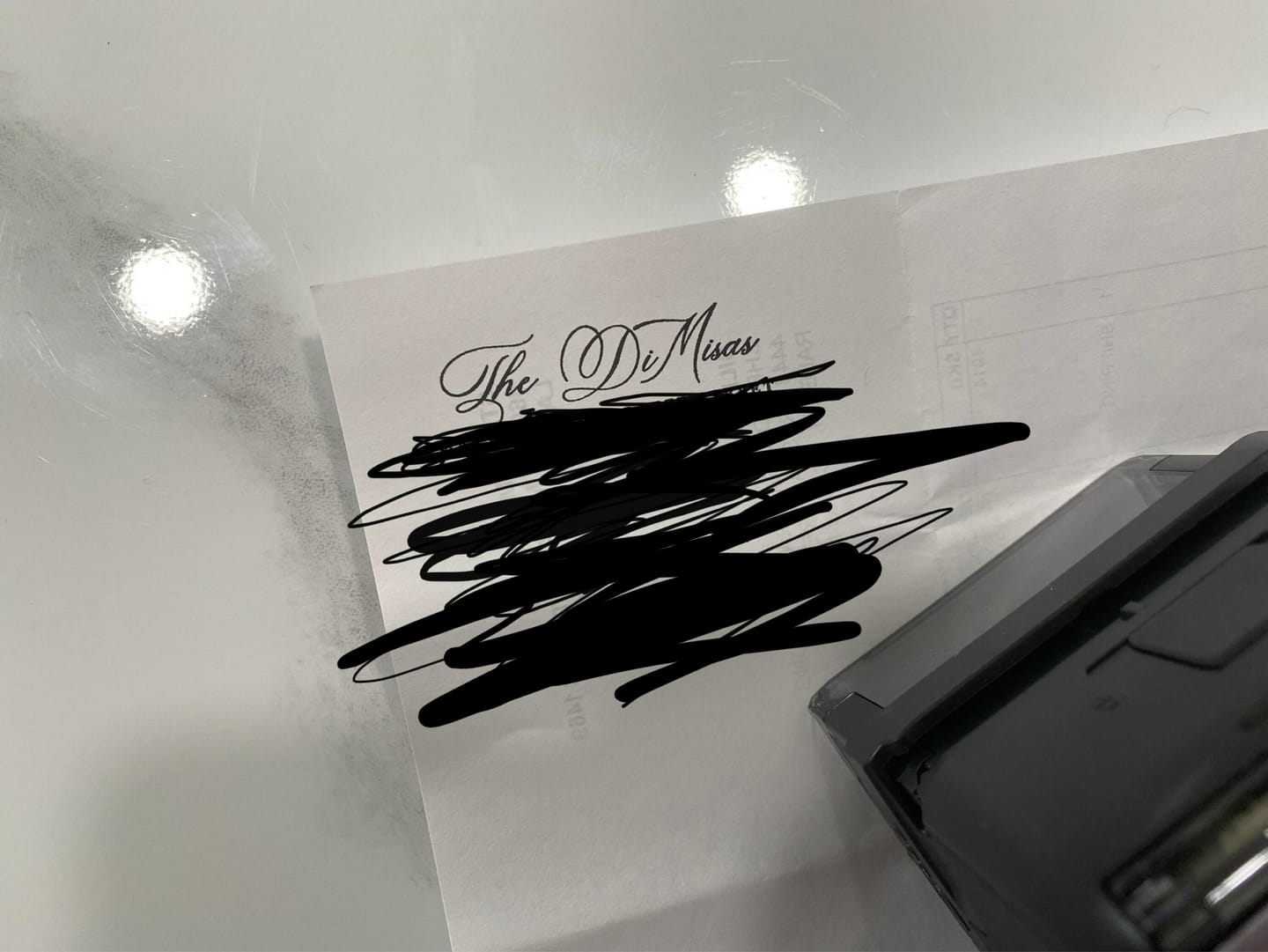 Customer photo review of Elegant return address stamp