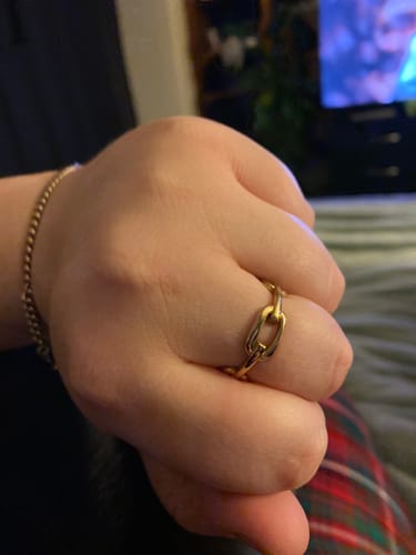 Customer photo review of Chained Ring (Gold)