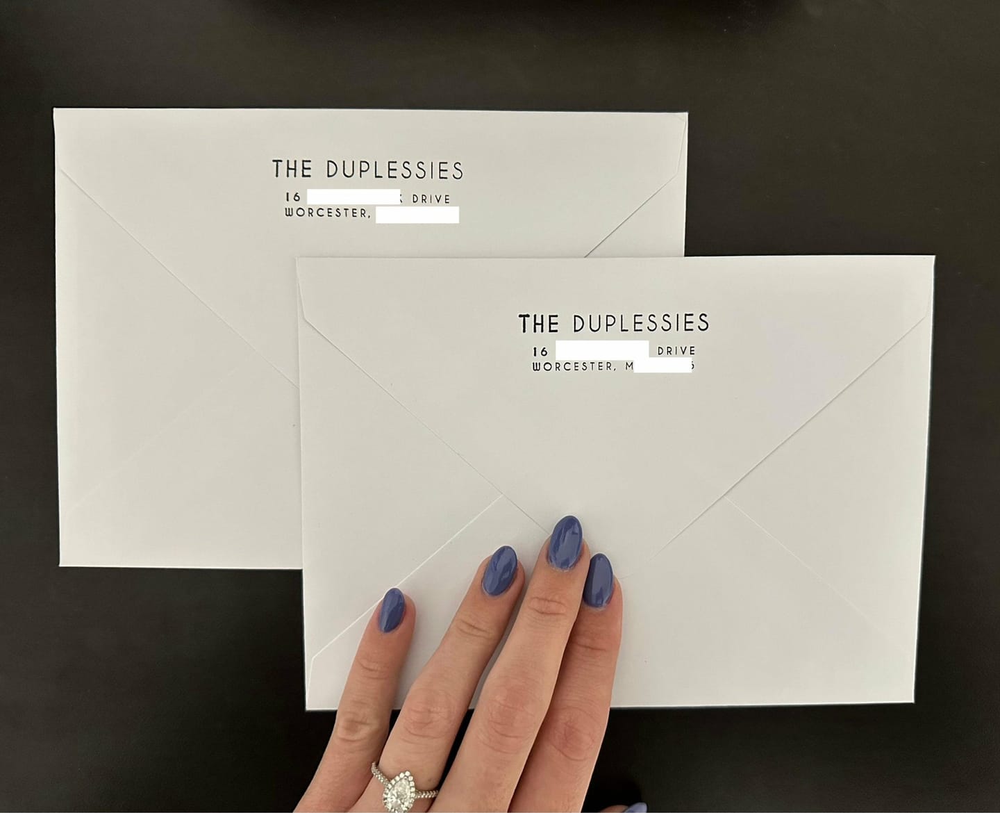 Customer photo review of Modern return address stamp