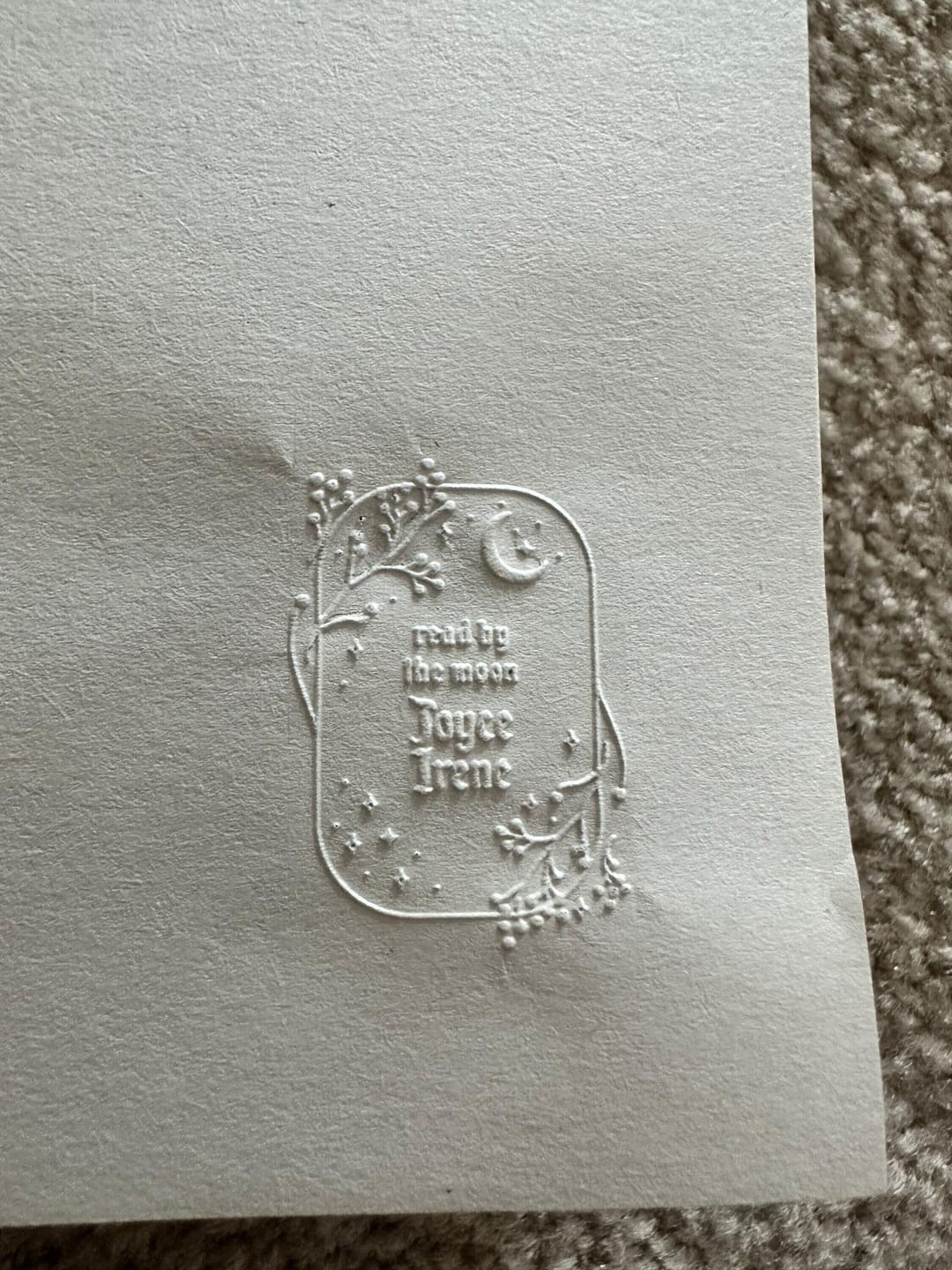 Customer photo review of Moon and Vines