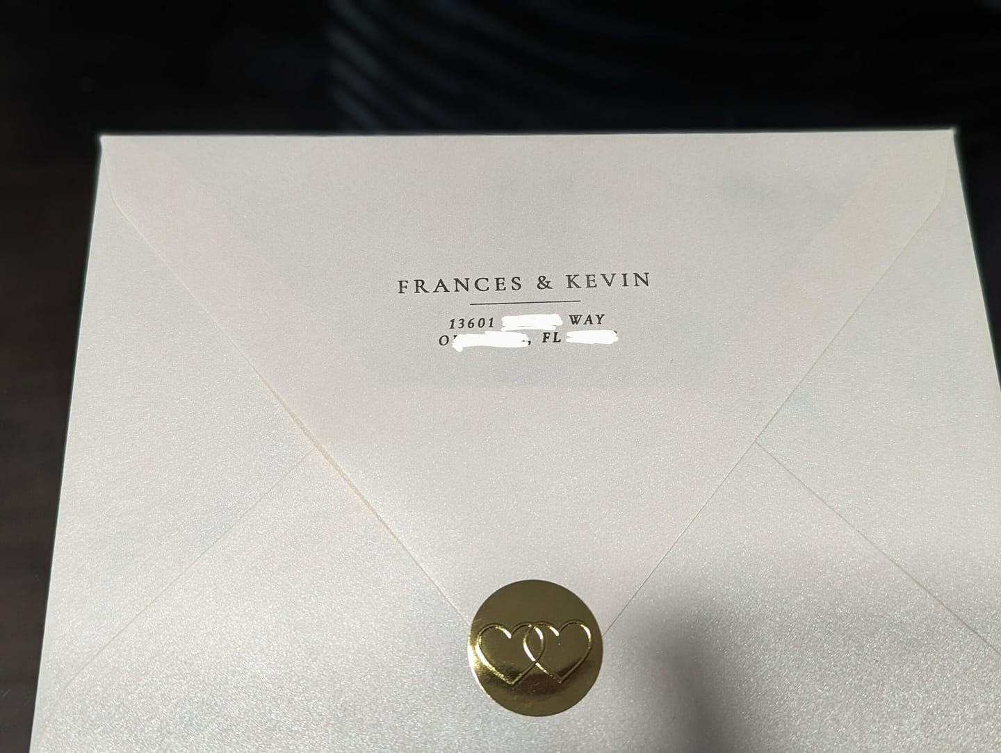 Customer photo review of Modern return address stamp