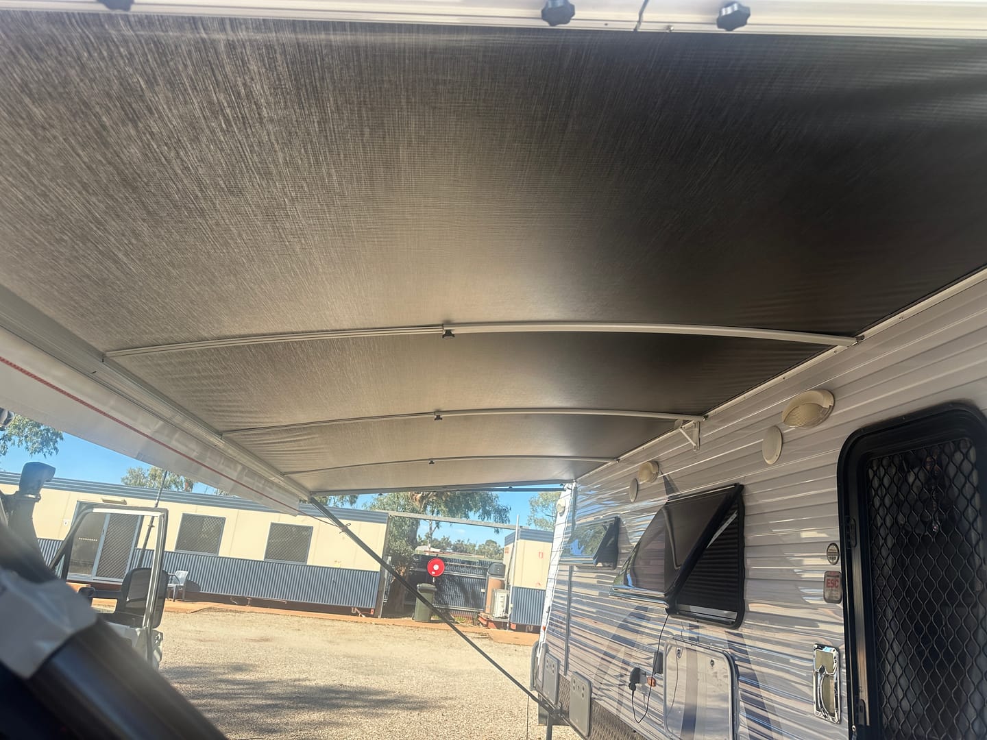 Customer photo review of Curved Roof Awning Rafter