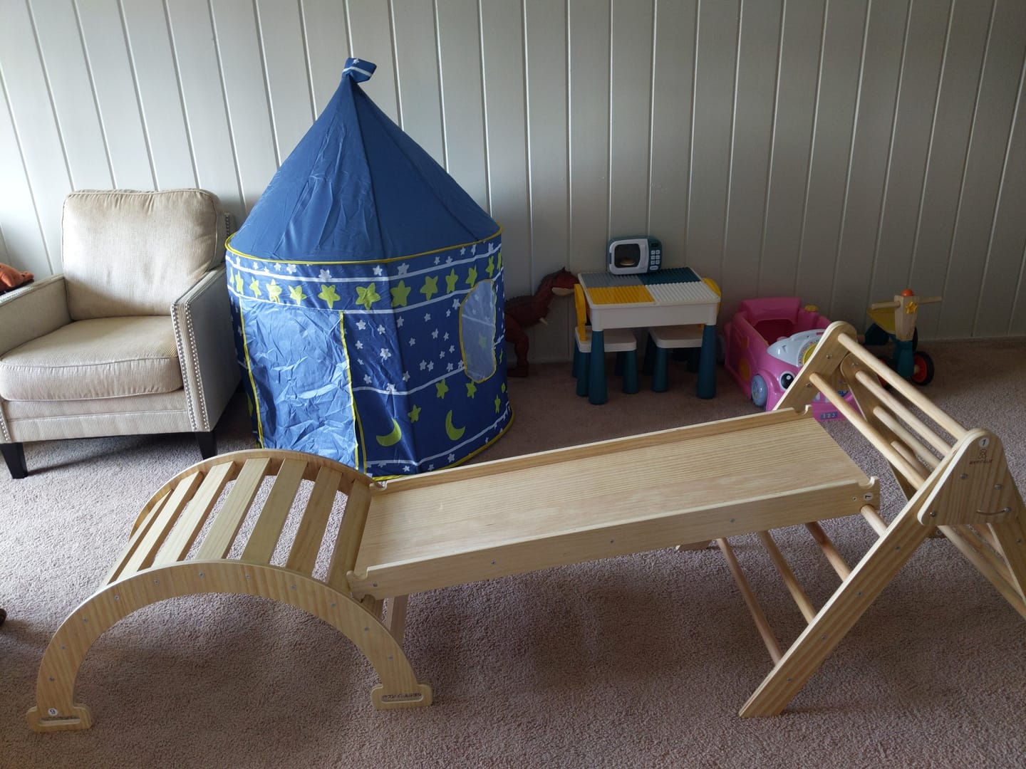Customer photo review of Hazel - Pikler Triangle Ladder & Rocker Set