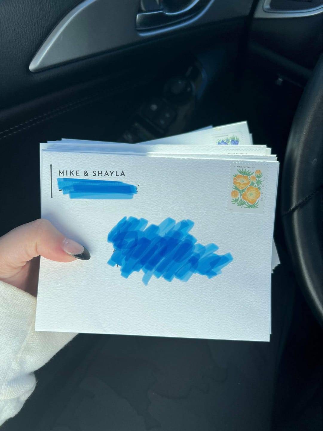 Customer photo review of Modern return address stamp
