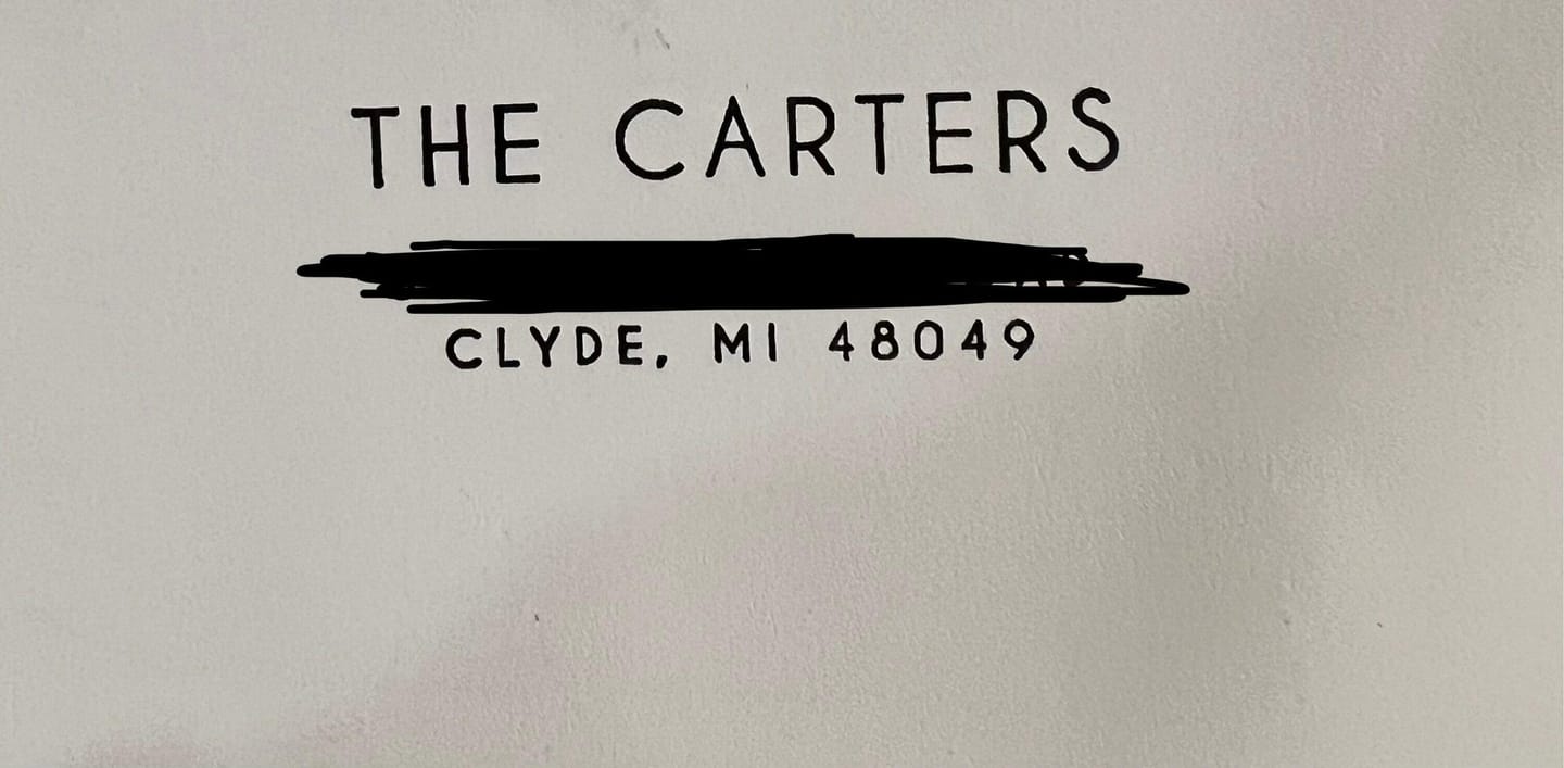 Customer photo review of Modern return address stamp