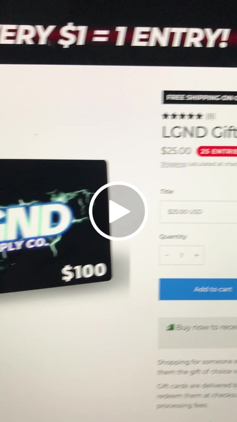 Customer video review of LGND Gift Cards