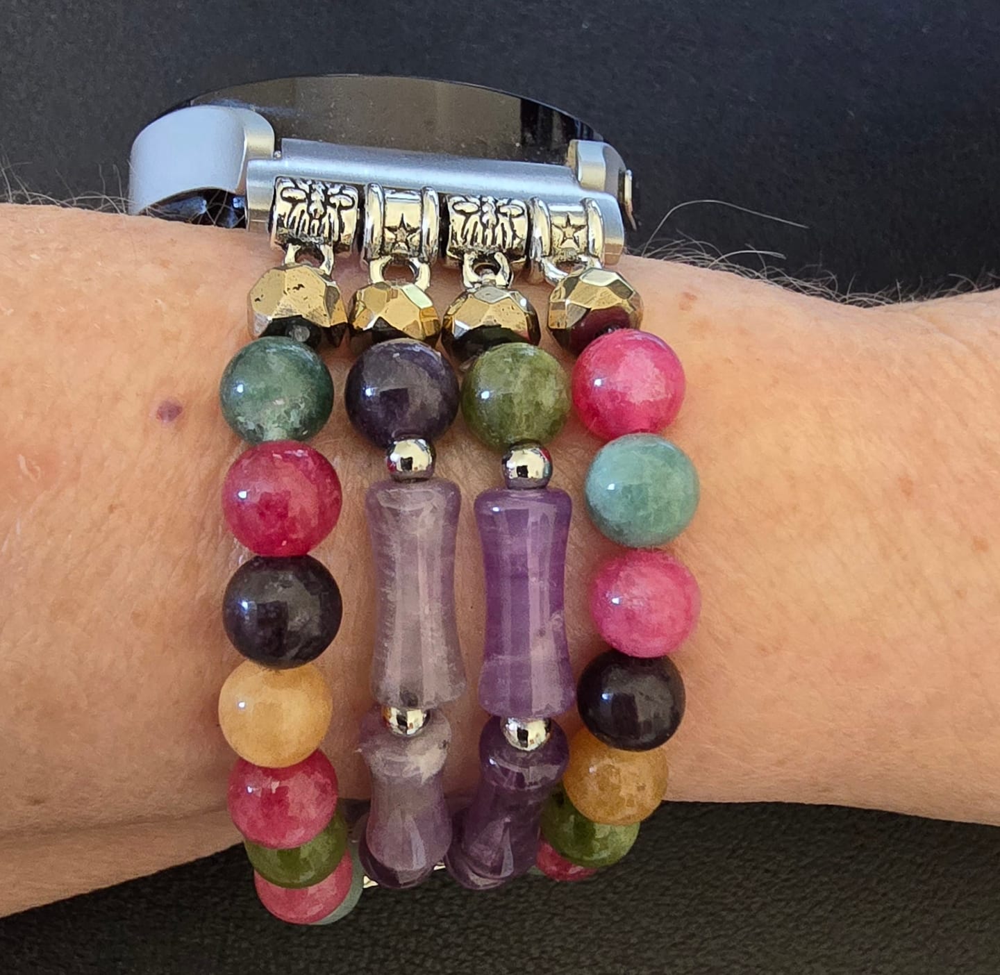Customer photo review of Chic Flower Samsung Galaxy Stretch Watch Strap