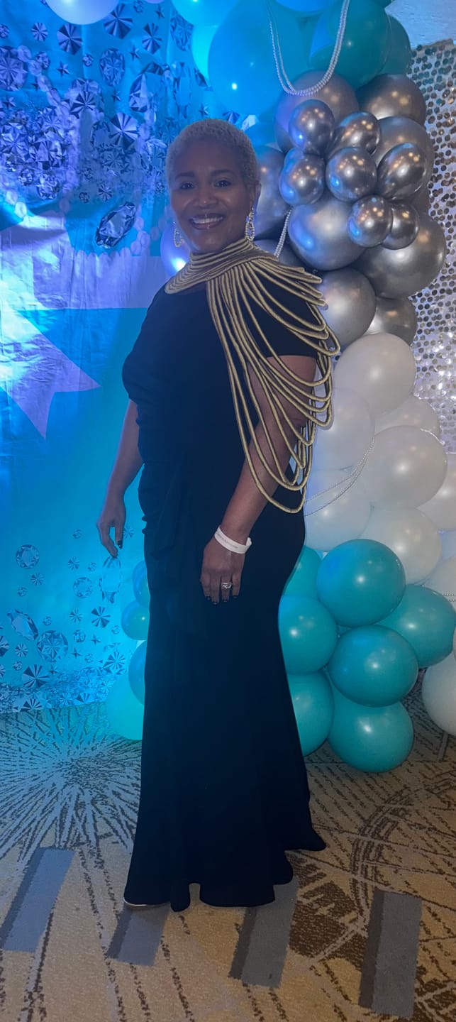 Customer photo review of Ubuntu Goddess Statement Necklace- One shoulder