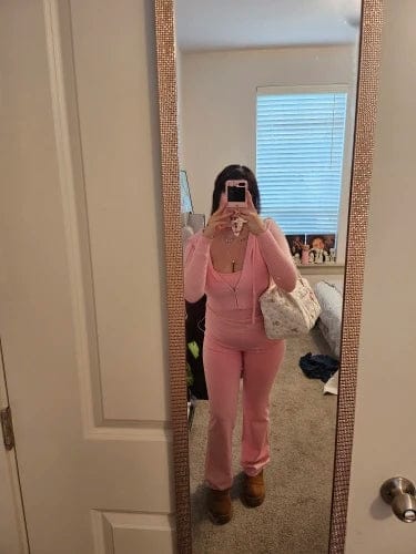 Customer photo review of Ensemble à capuche en tricot Douillet