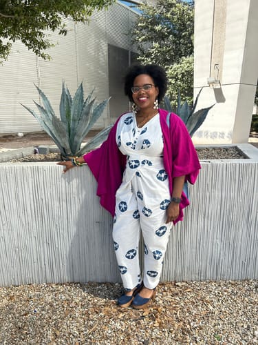 Customer photo review of VENUS WRAP JUMPER |   MOON DYE PRINT
