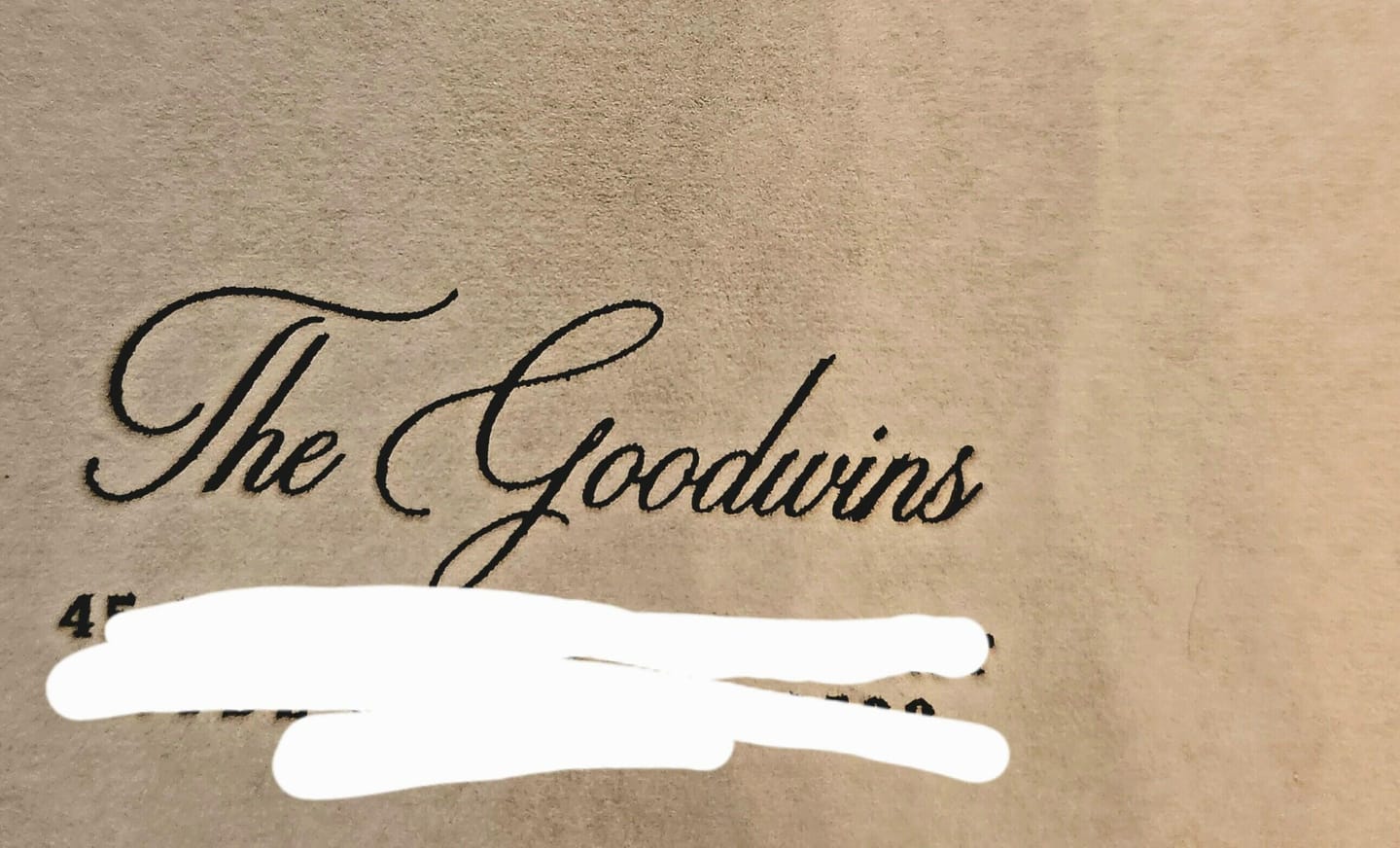 Customer photo review of Elegant return address stamp