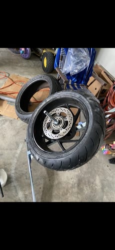 Customer photo review of STARTER Kit - Street Bike Tire Changer
