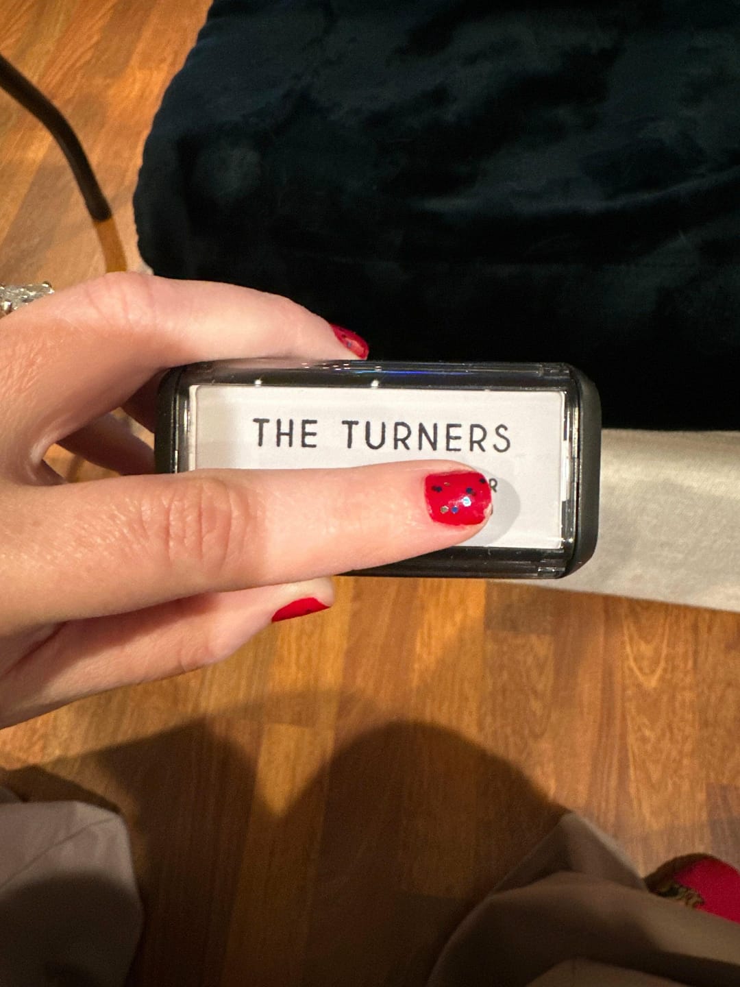 Customer photo review of Modern return address stamp