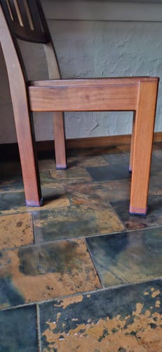 Customer photo review of Rectangular Felt Silicone Chair Leg Protectors | Extra-Durable Chair Floor Protectors