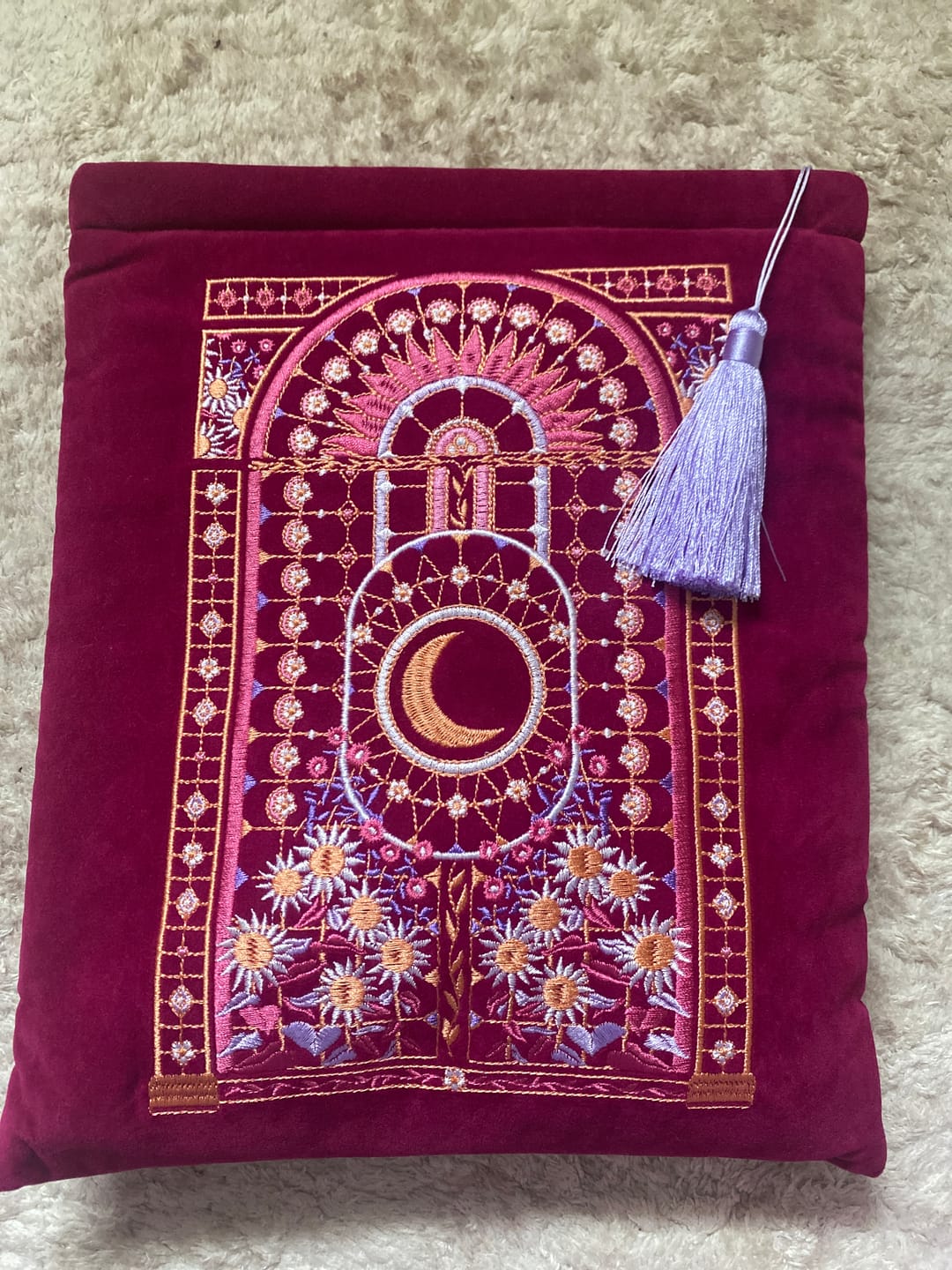Customer photo review of Pink Iridescence Book & iPad Sleeve
