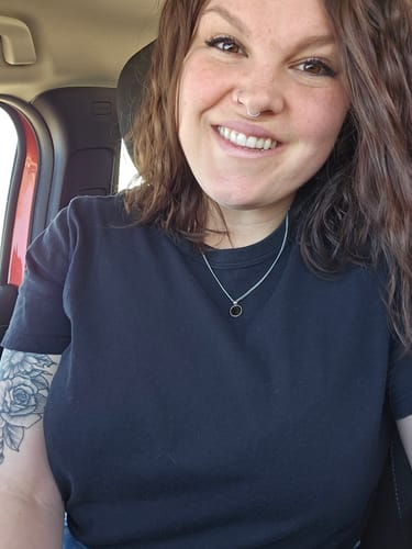 Customer photo review of Billie Necklace - Silver