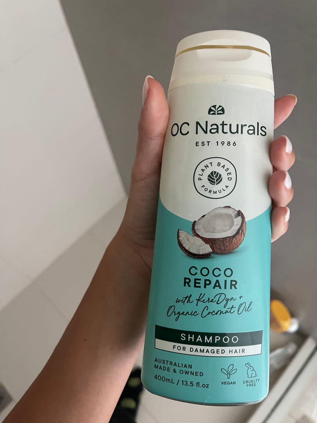 Customer photo review of Coco Repair Shampoo and Conditioner
