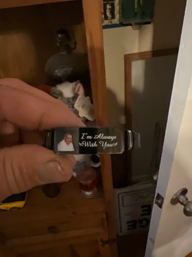 Customer photo review of Custom Photo I'm Always With You - Memorial Gift For Family, Friend - Personalized Engraved Bracelet