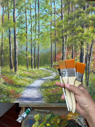 Customer photo review of Pebeo Pop Art - Set 3 Brochas Sintéticas 25 40 y 50