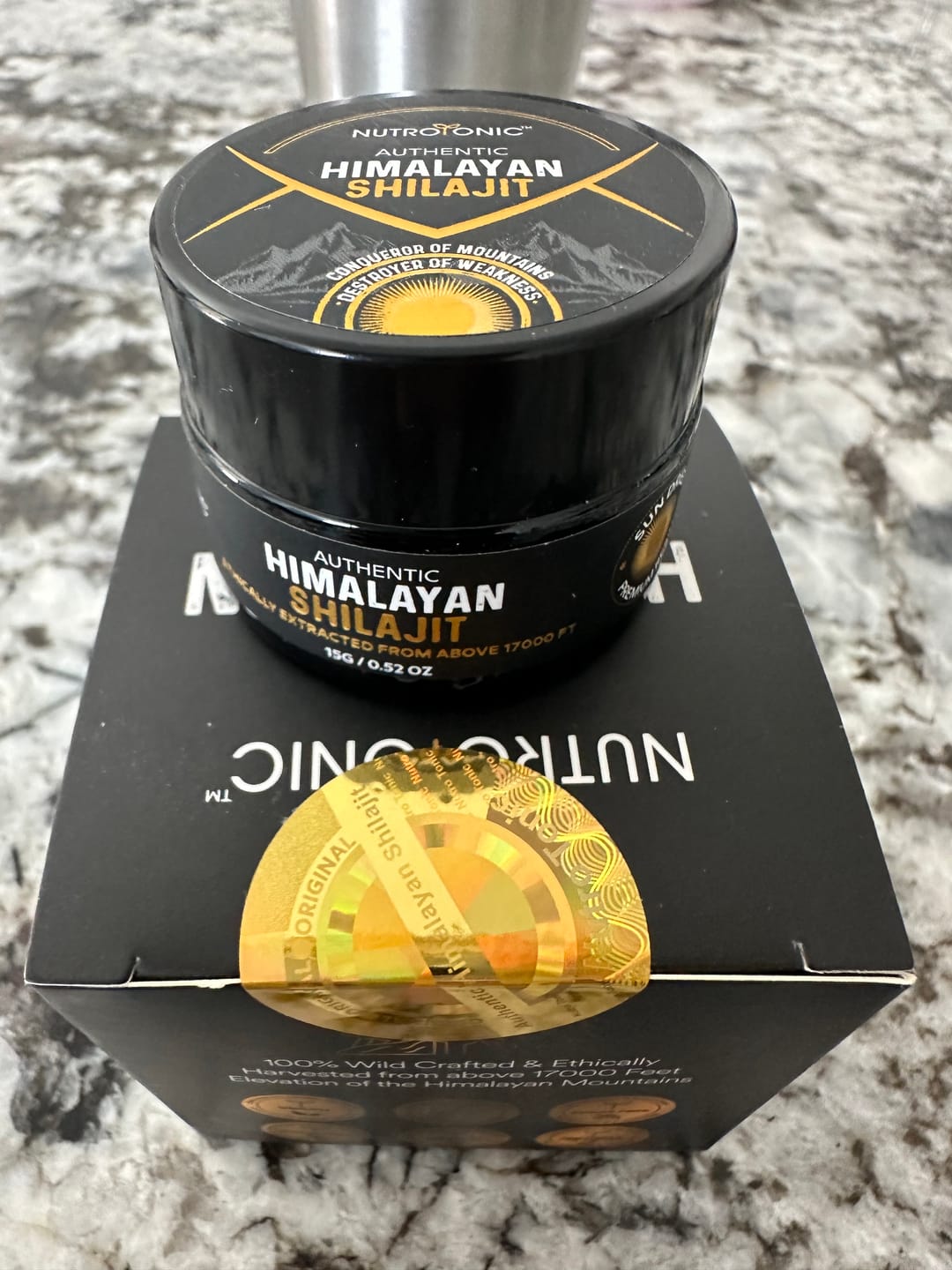 Customer photo review of Authentic Himalayan Shilajit® 60 Days Sun Dried Organic Resin