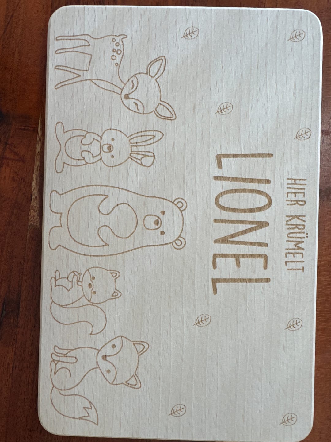 Customer photo review of Personalisiertes Frühstücksbrettchen