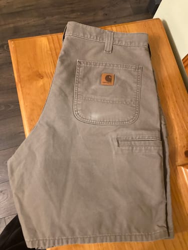 Customer photo review of Carhartt Shorts Fits Mens 34 Brown Work Wear Carpenters