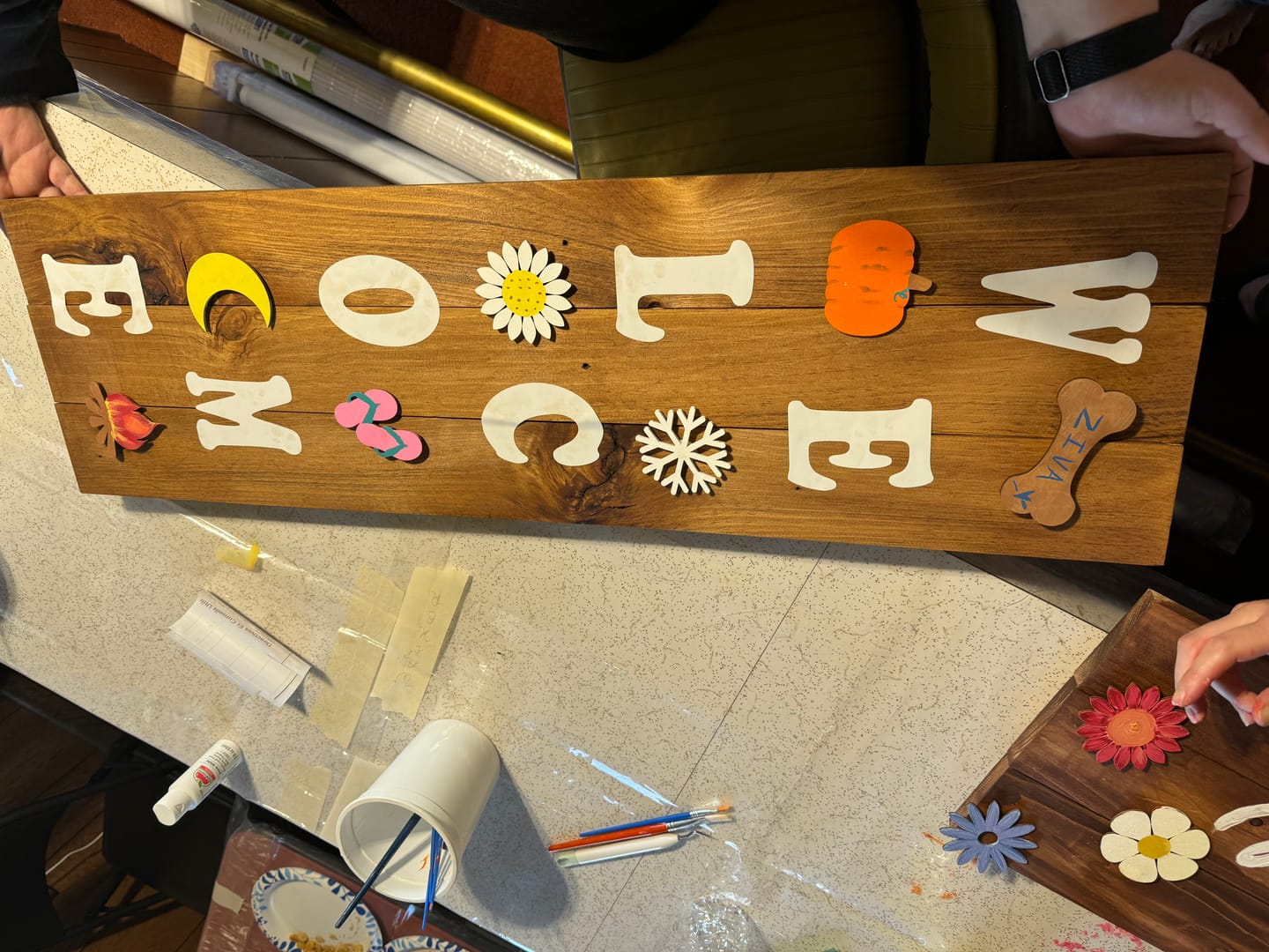 Customer photo review of Unfinished Wood Pumpkin Silhouette - Craft- up to 24" DIY