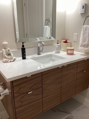 Customer photo review of Sidney Matte Black Wall Cabinet