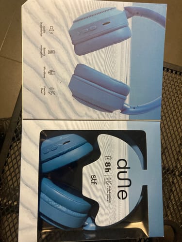 Customer photo review of Audífonos inalámbricos On ear | STF Dune | 8 hrs de uso Azul