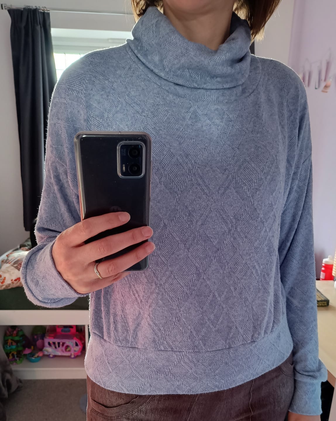 Customer photo review of Soft Melange Jacquard Knit Fabric