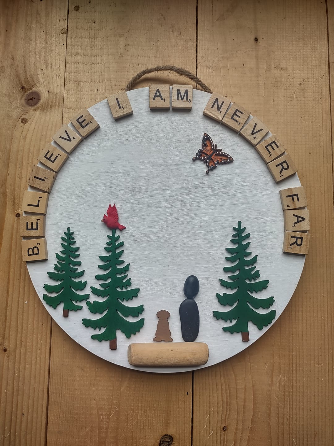 Customer photo review of Unfinished Wood Pine Tree Shape - Craft - up to 36"