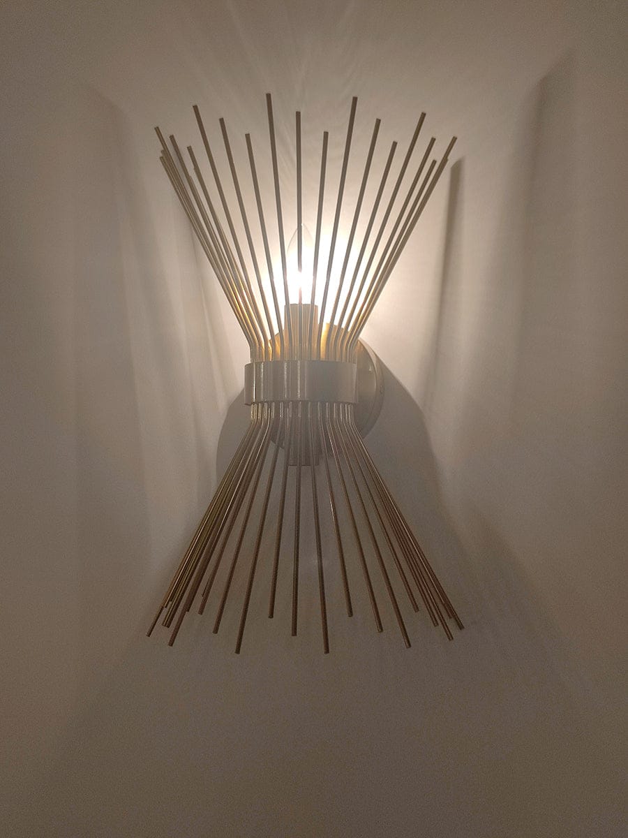 Customer photo review of Mid-Century Modern Sunburst Brass Wall Sconce
