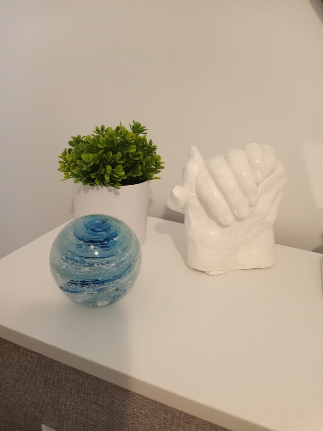 Customer photo review of Tranquil Swirl Paperweight with Cremation Ash