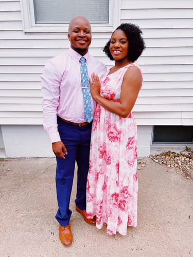 Customer photo review of Zen White Pink Floral Print Maxi Dress