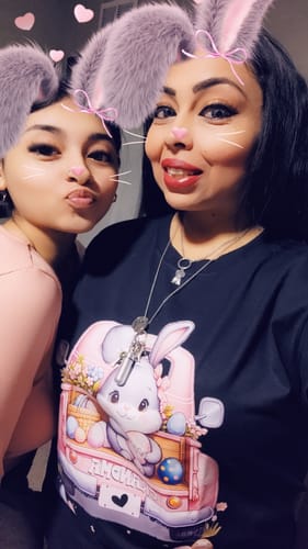 Customer photo review of Personalized Grandma Bunny With Easter Egg Grandkids Pure Cotton T-shirt