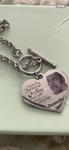 Customer photo review of Personalized Heart Bracelet I'm Always With You - Memorial Gift For Family, Friend