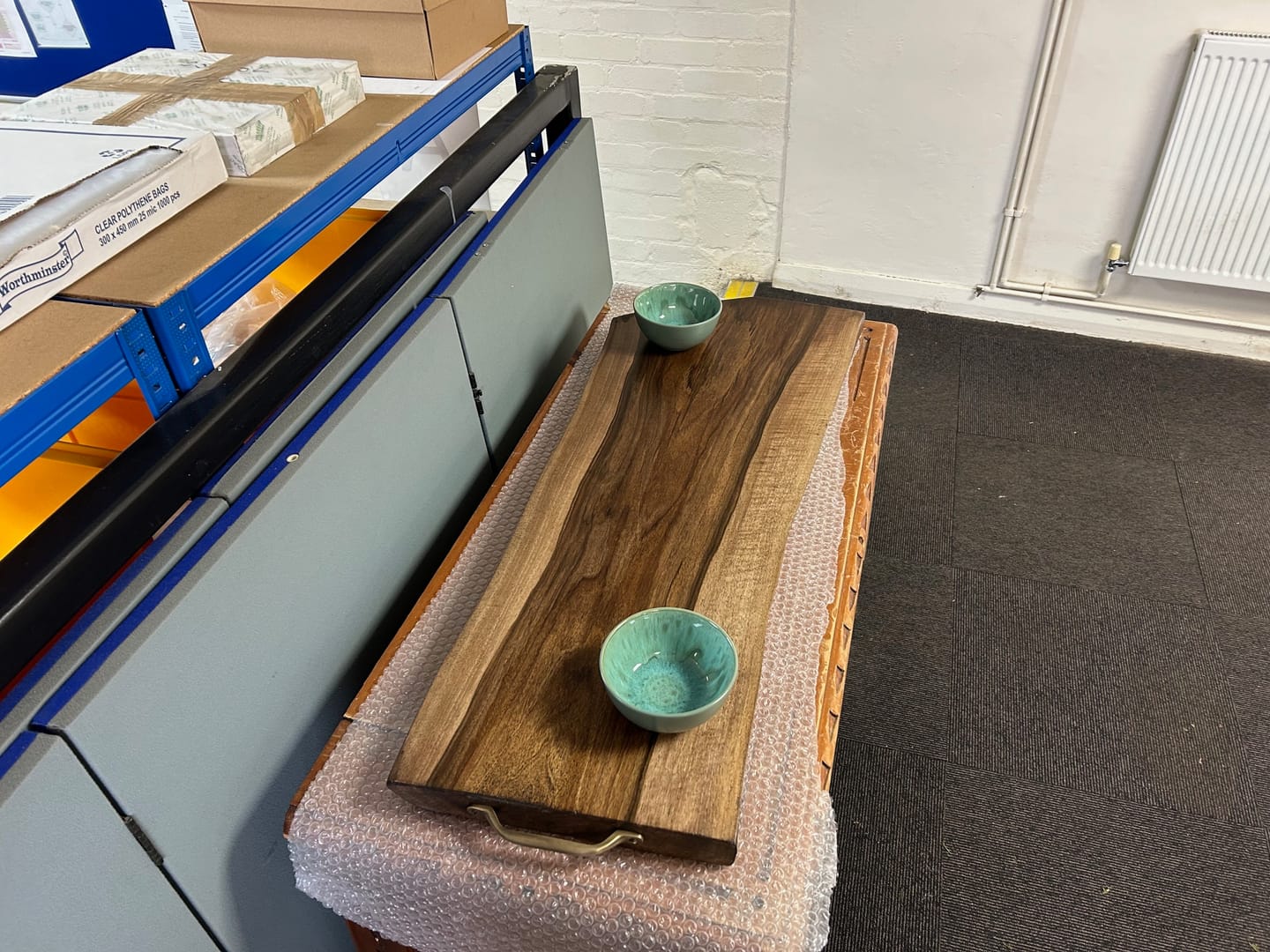 Customer photo review of Classic Antique Brushed Brass Cupboard Handles